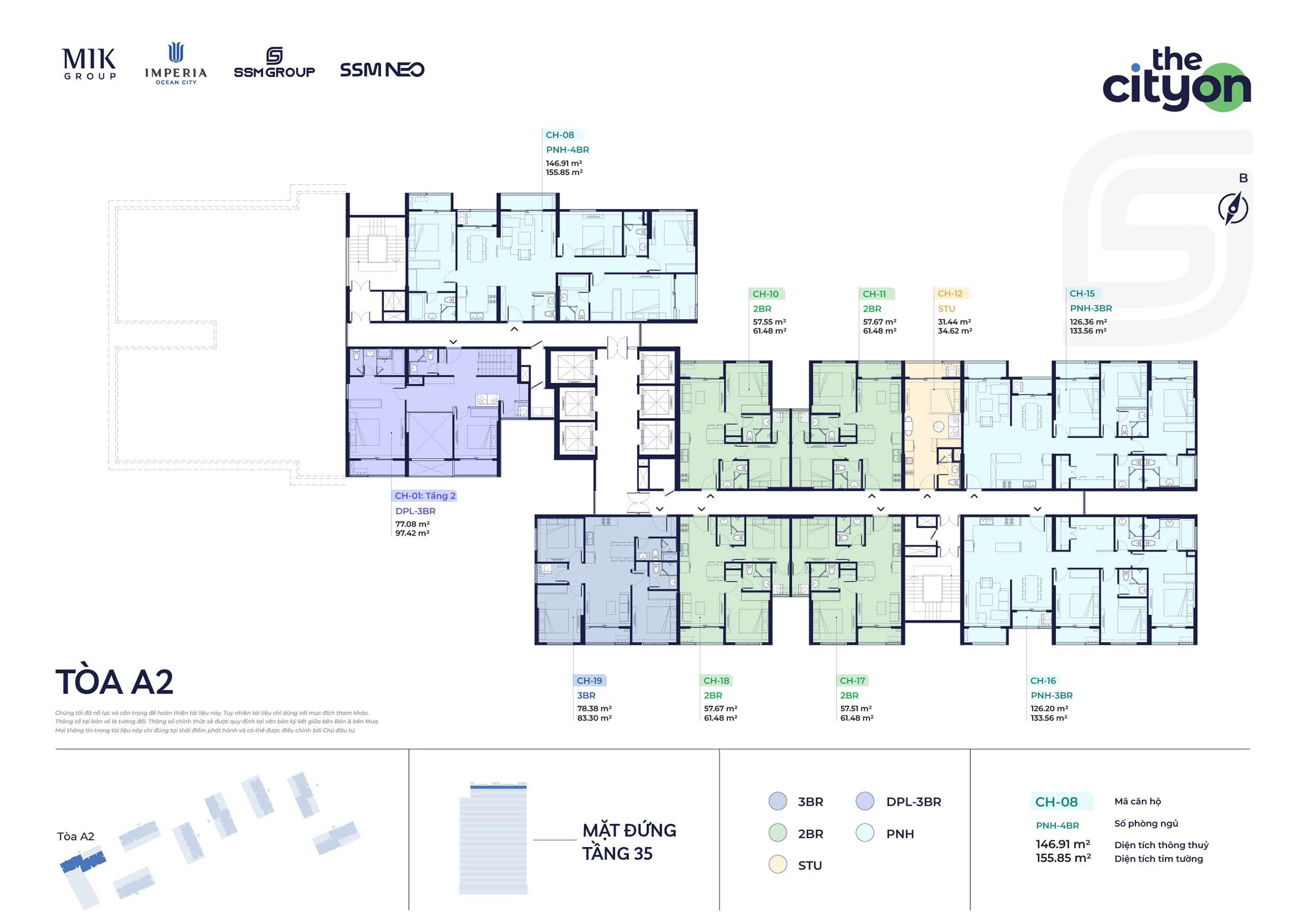 Layout căn hộ, Mặt đứng tầng 35