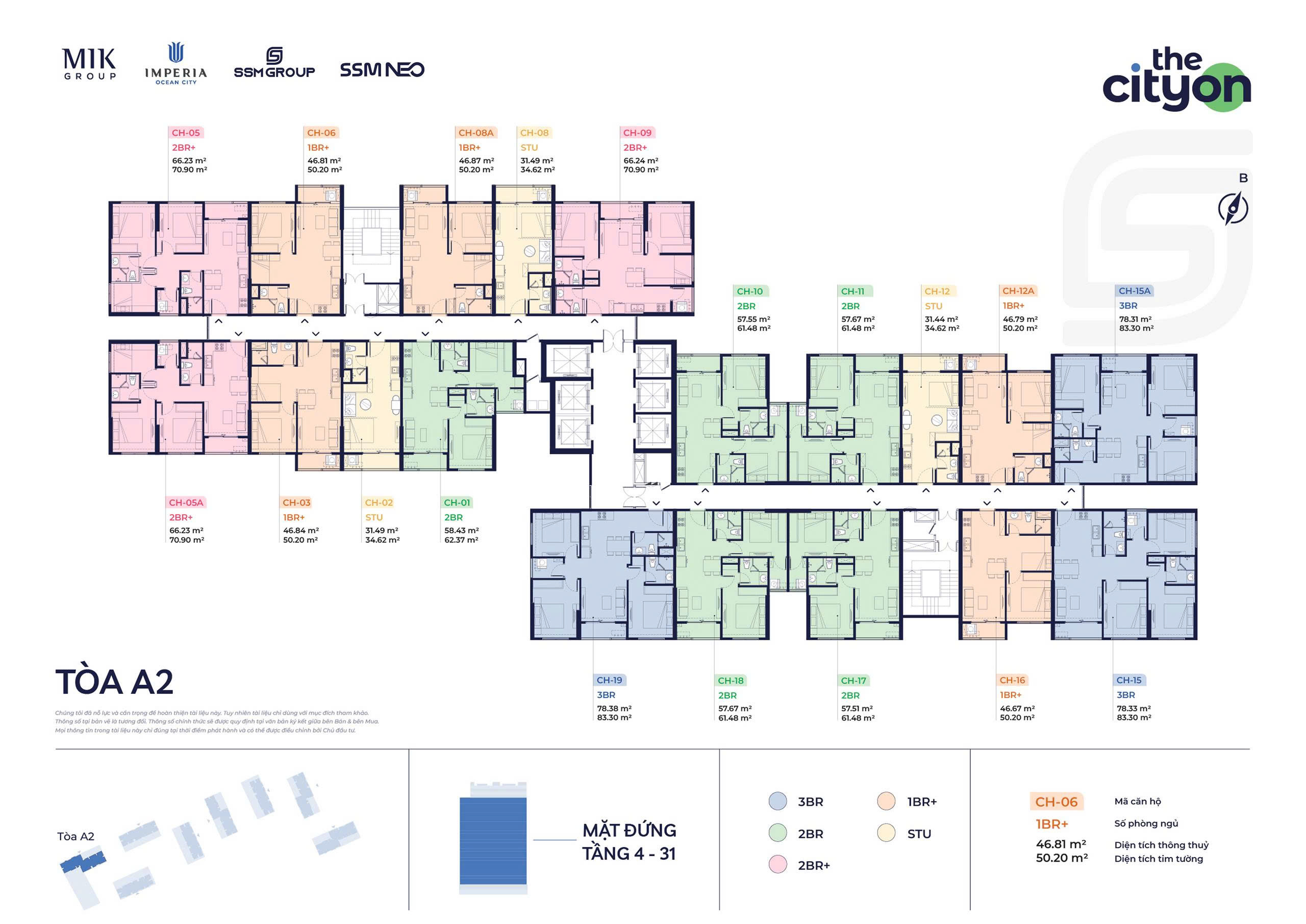 Layout căn hộ, Mặt đứng tầng 4&ndash;31
