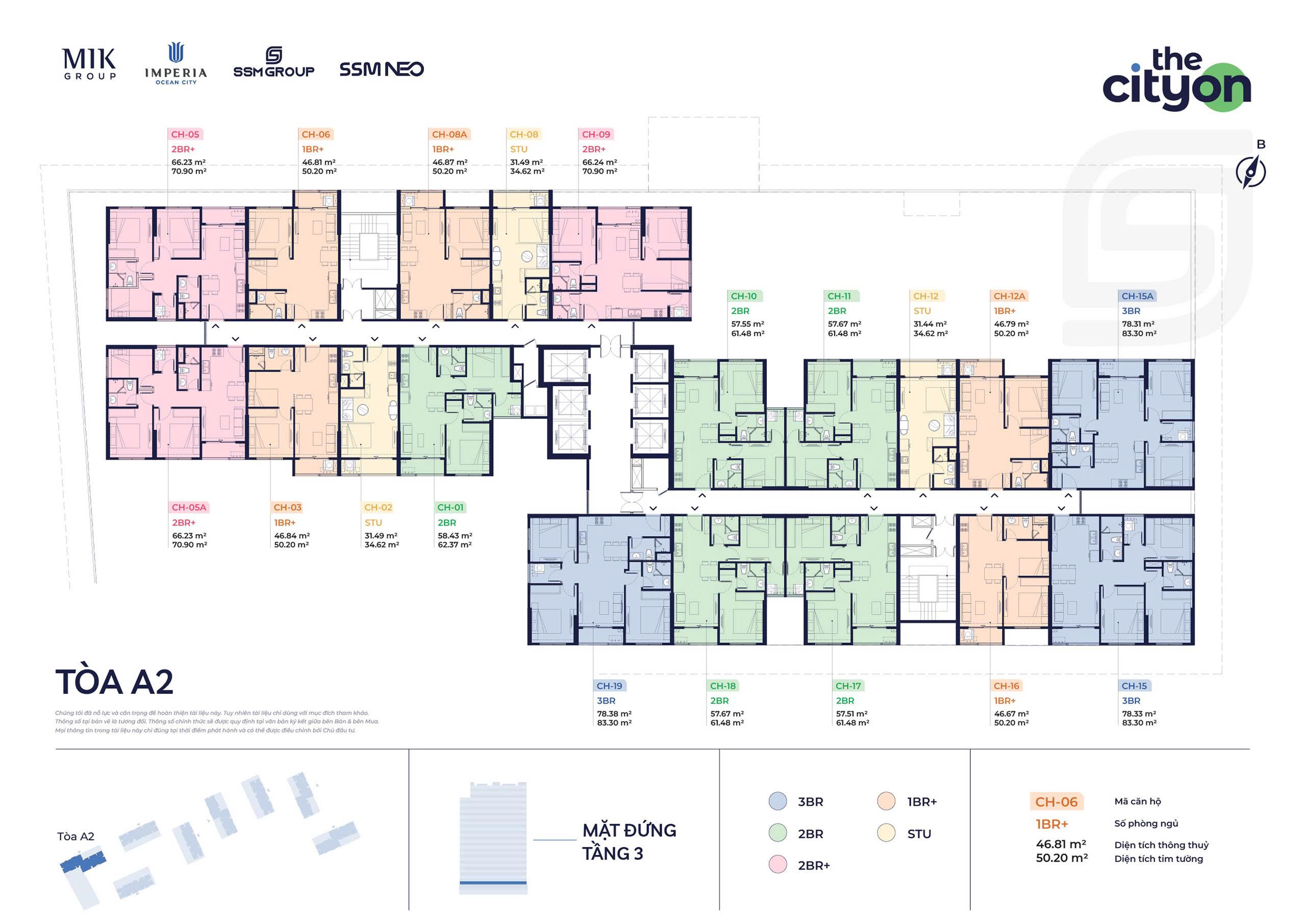 Layout căn hộ, Mặt đứng tầng 3